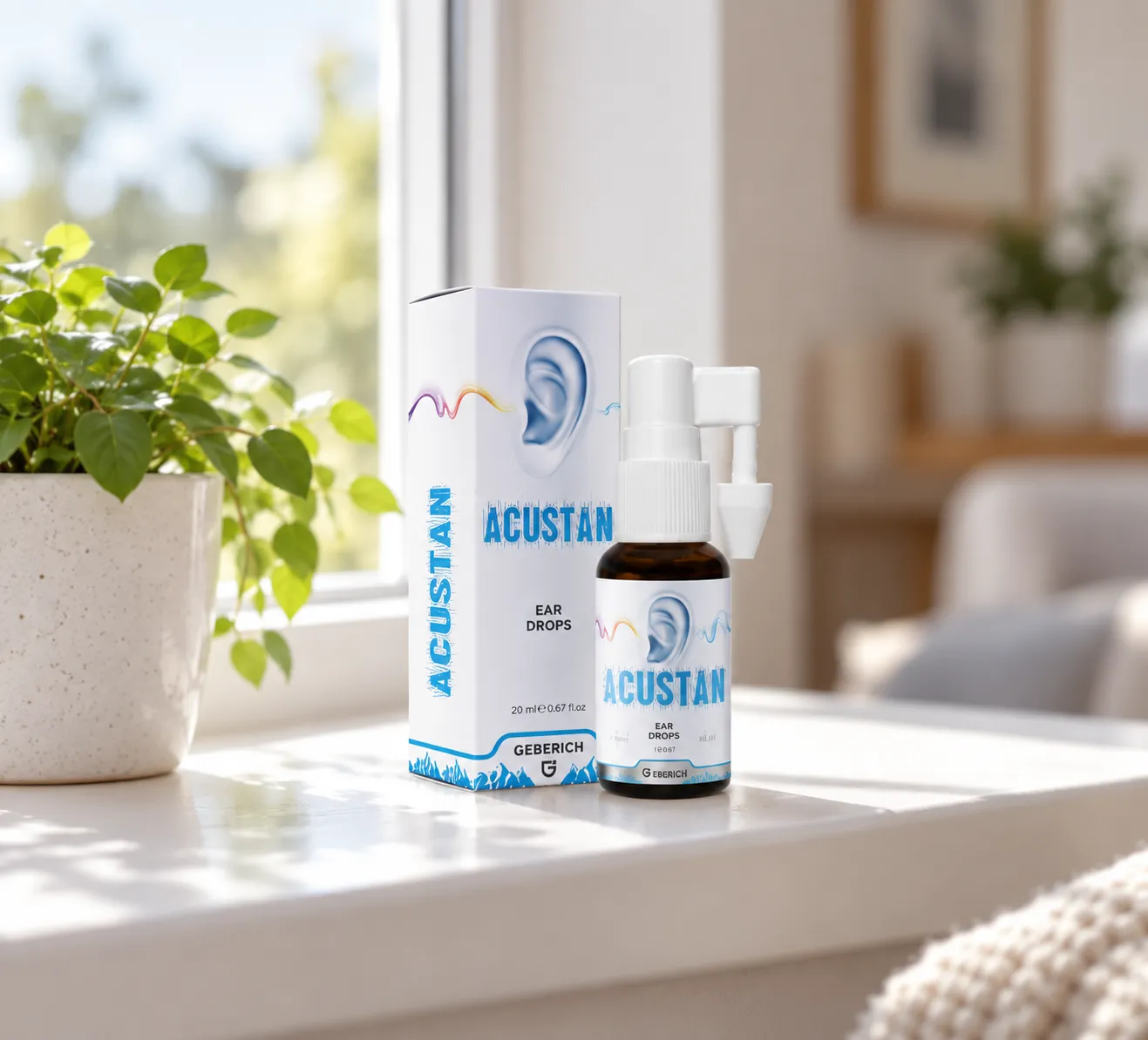 ACUSTAN drops — Verpackung im Alltag
