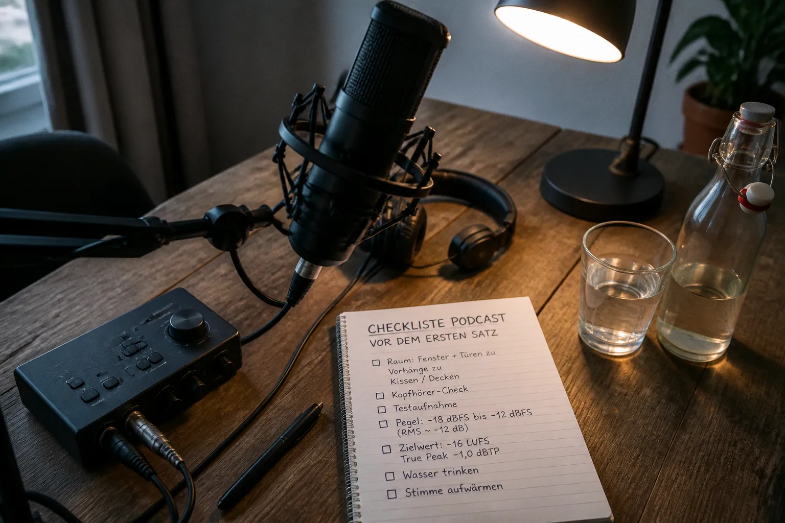 Podcast-Aufnahme: Die Checkliste vor dem ersten Satz